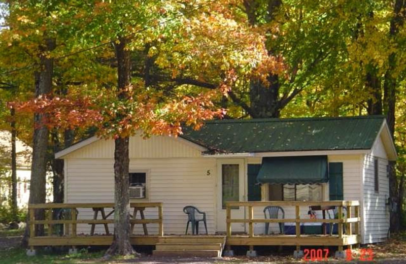 Cabin exterior at The Timbers Resort.