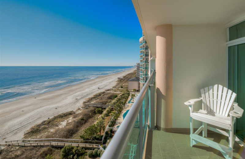 Rental balcony at CondoLux Vacation Rentals.