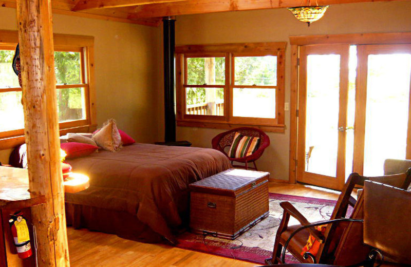 Cottage bedroom at West Beach Resort.