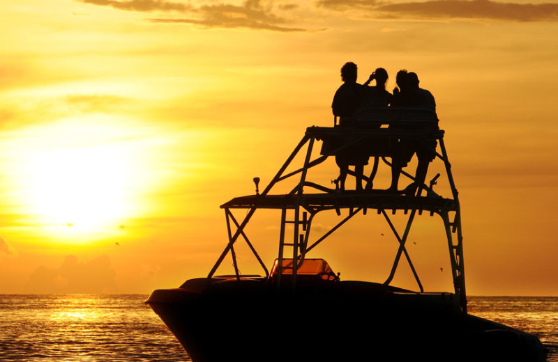 Family boating at The Southernmost House.