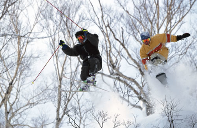 Downhill skiing at Woodfords Inn.