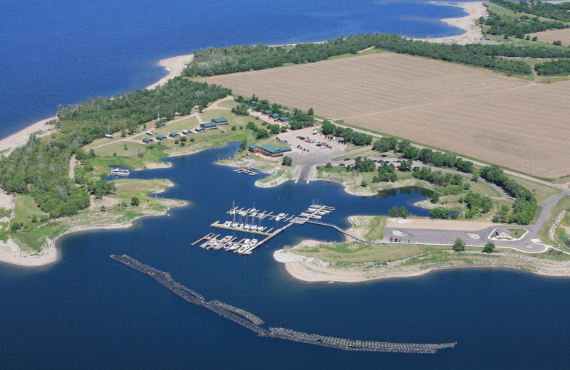 Aerial view of Spring Creek Resort & Deep Water Marina.