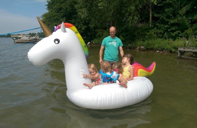 Floaties at Woodlawn Resort.