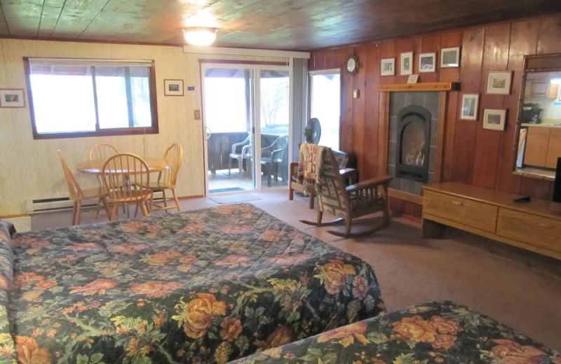 Cabin bedroom at Rain Forest Resort Village.