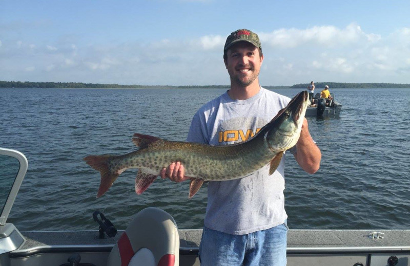 Muskie fishing at Timber Trails Resort.