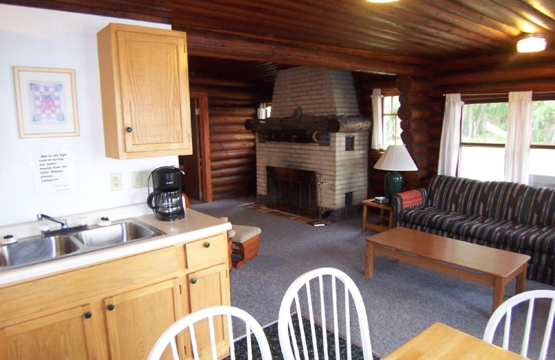 Cabin interior at Park Point Resort.