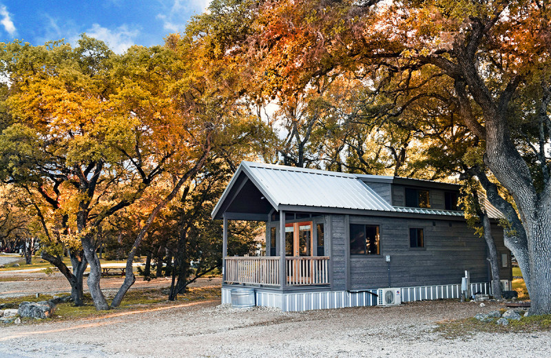 Cabins at Yogi Bear's Jellystone Park Hill Country.