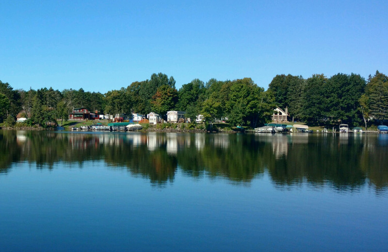 Lake view of Nelson Lake Lodge.