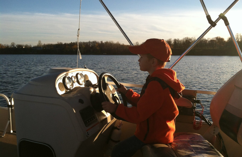 Boating at Brophy Lake Resort.