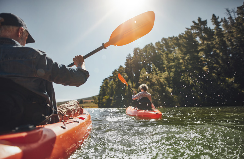 Kayaking near Elk Ridge Ranch.