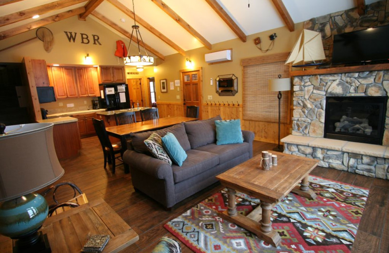 Guest living room at White Birch Resort.