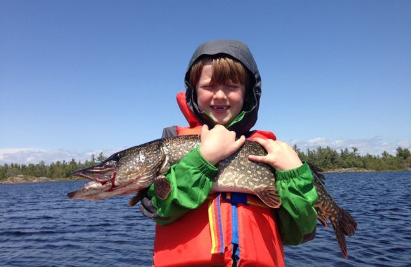 Fishing at Pleasant Cove Resort.