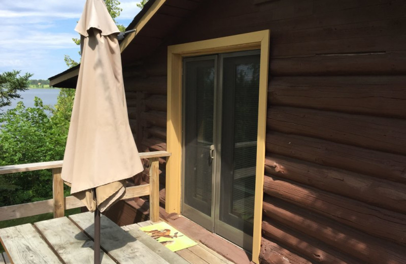 Cabin deck at Blackduck Lodge & Resort.