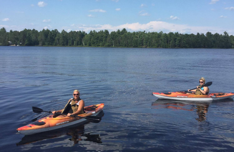 Kayaking at Owls Nest Lodge.