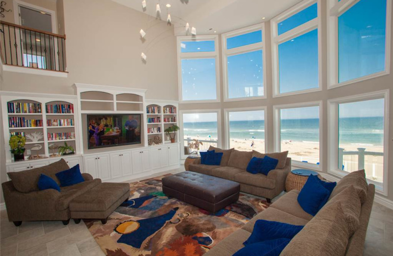 Rental living room at Sandbridge Realty.