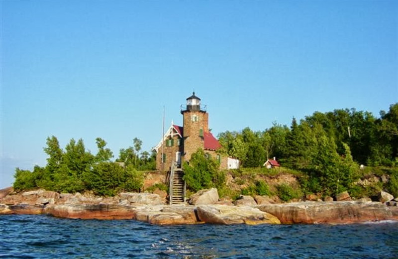 Light house at Woodside Cottages of Bayfield.