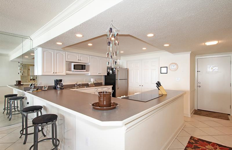 Rental kitchen at Shoreline Towers.