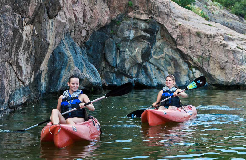 Kayaking at Inks Lake State Park.