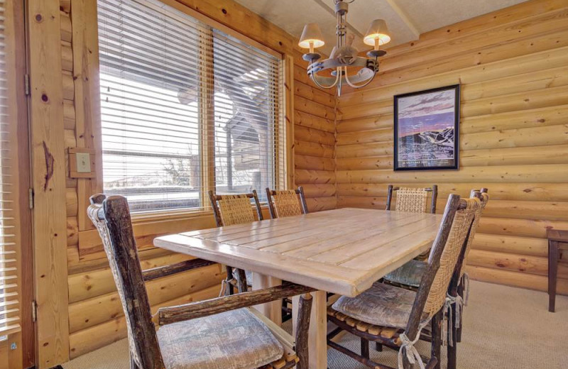 Rental dining room at Alpine Ski Properties.