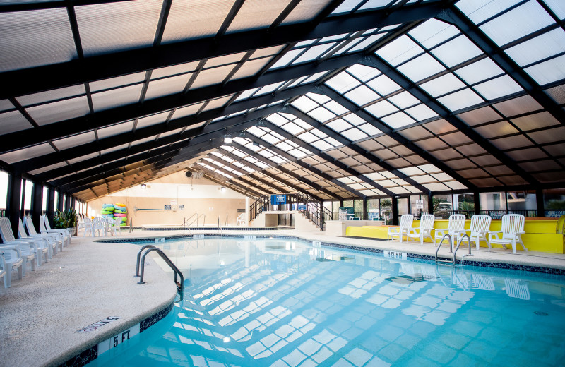 Indoor pool at Compass Cove Resort.