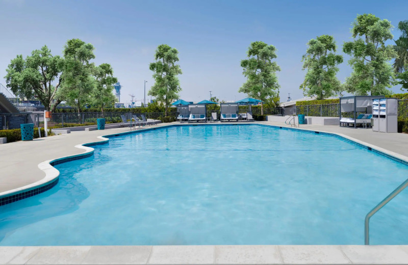 Outdoor pool at Hyatt Regency Los Angeles International Airport.