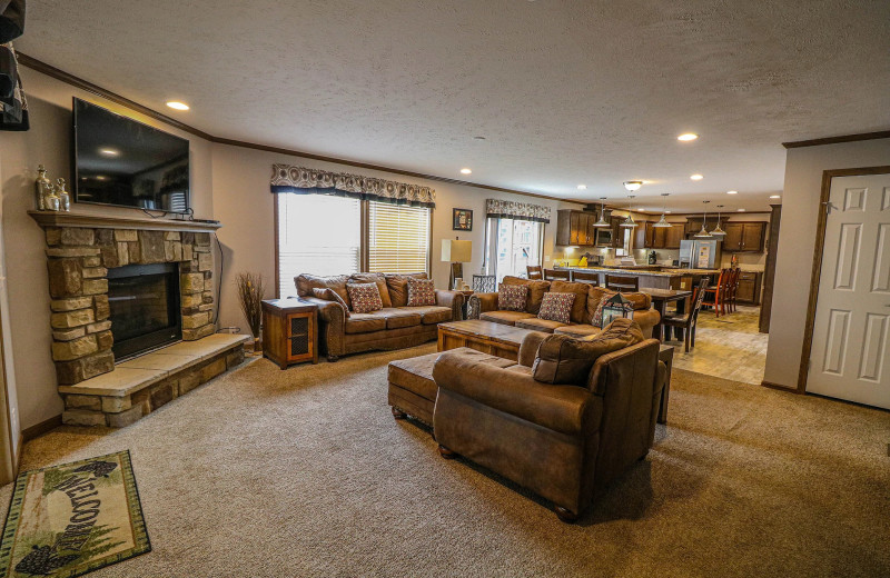 Cabin interior at Sand Lake Resort.