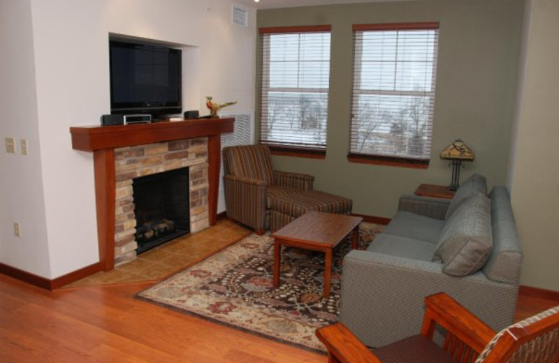 Cottage interior at Honey Creek Resort.