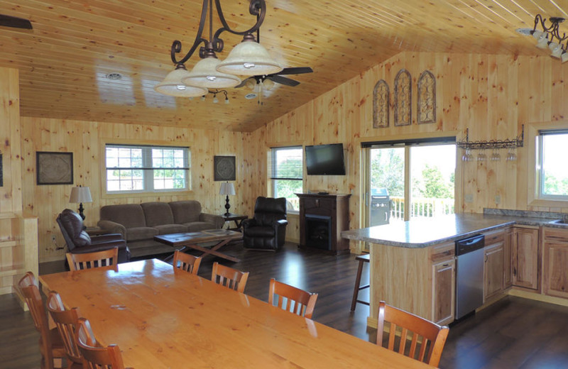 Cottage interior at Angel Rock Waterfront Cottages.