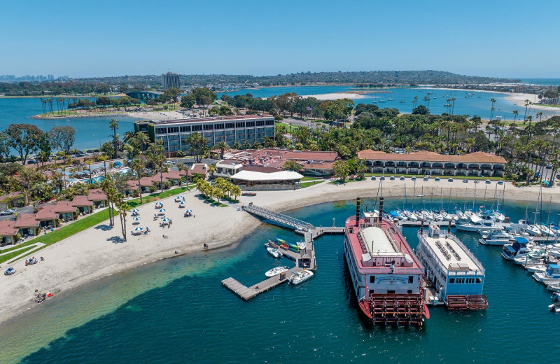 Aerial view of Bahia Resort Hotel.