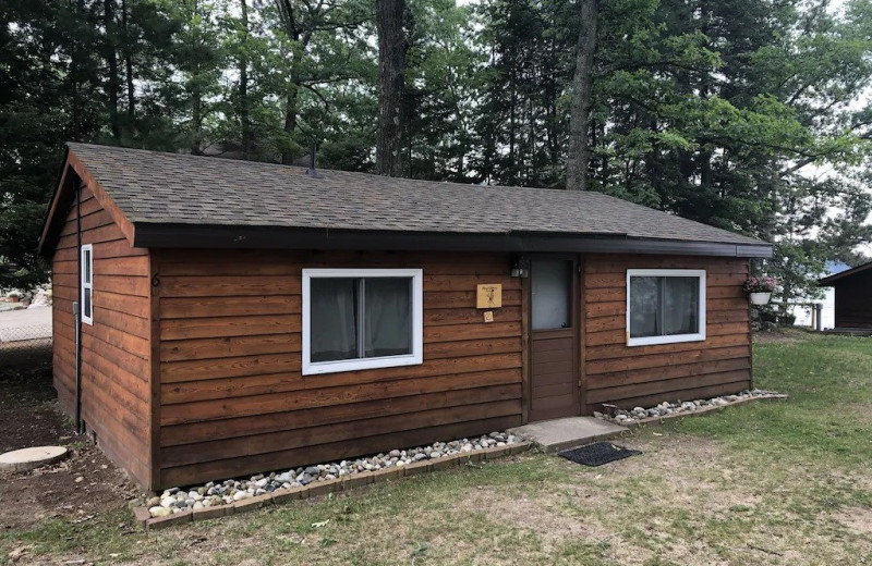 Cabin exterior at Lake Cabins Resort.