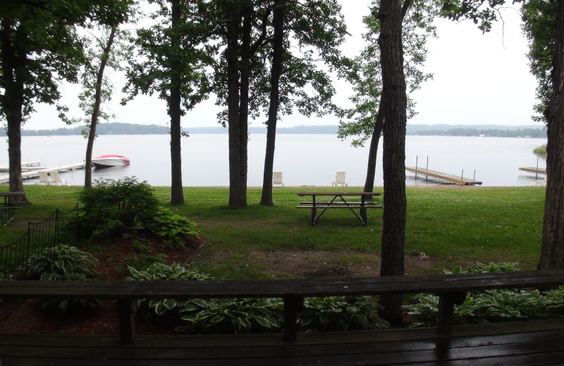 View of lake at Gull Lake Resort.