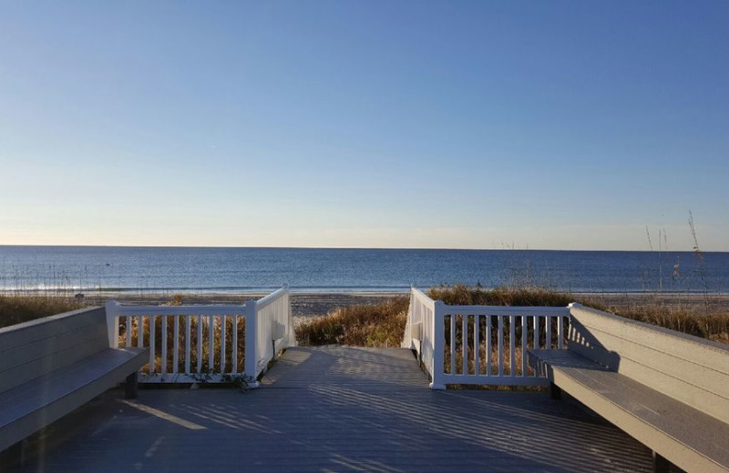 Beach view at Islander Hotel & Resort.