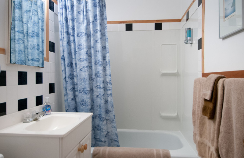 Cottage bathroom at Blue Vista Resort.