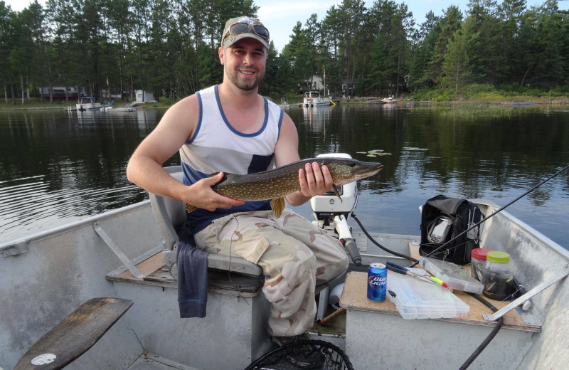 Fishing at Silv'ry Moon Lodge.