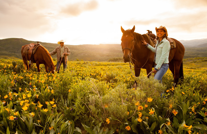 Horseback riding at The Home Ranch.