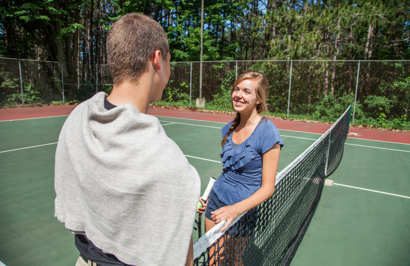 Tennis court at Evergreen Resort.