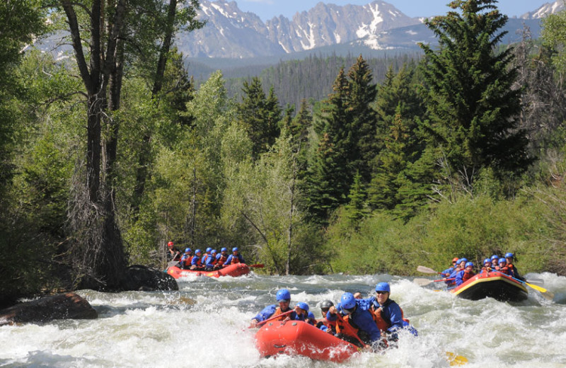 Rafting at Grand Timber Lodge.