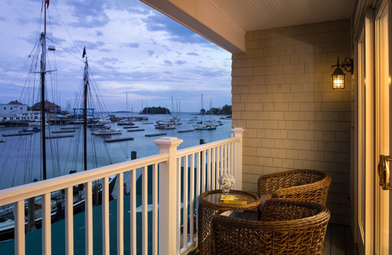 Guest balcony at Grand Harbor Inn.