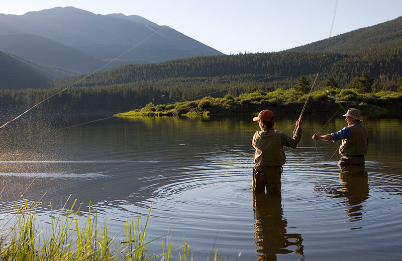 Fishing at Grand Lodge on Peak 7.