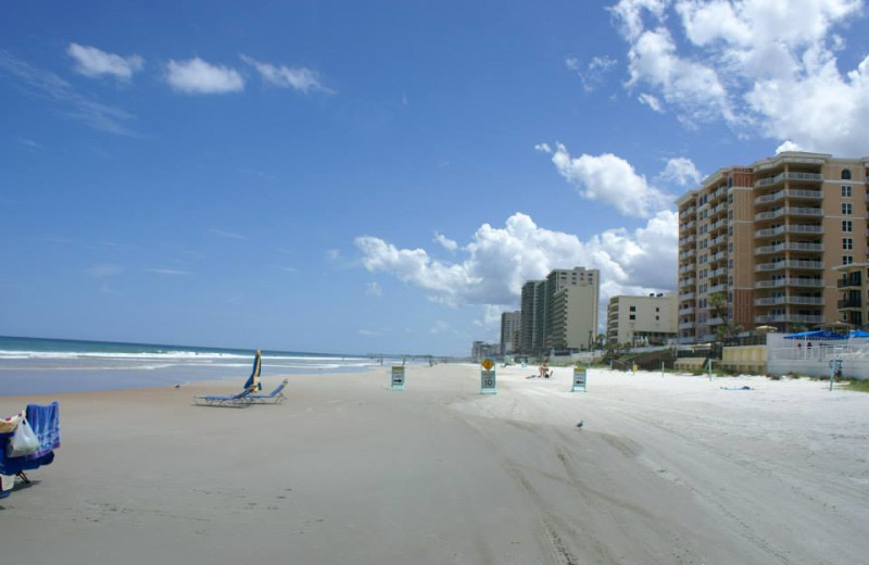 Beach view at Daytona Shores Inn and Suites.