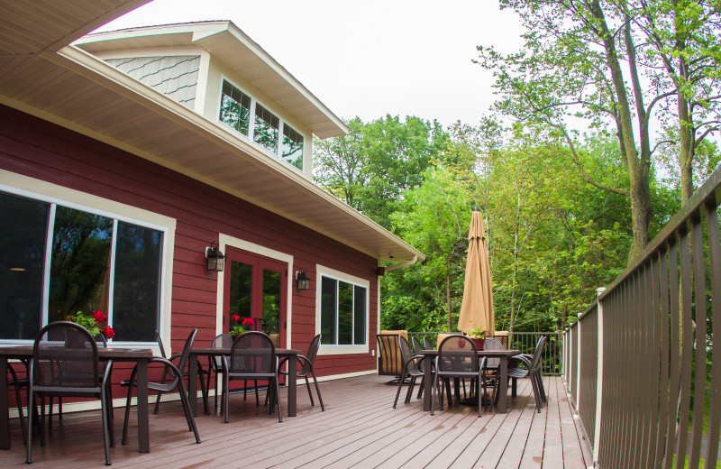 Patio at East Silent Lake Resort.