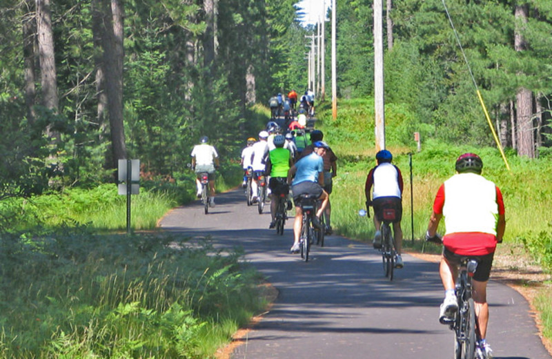Biking at Wild Eagle Lodge.