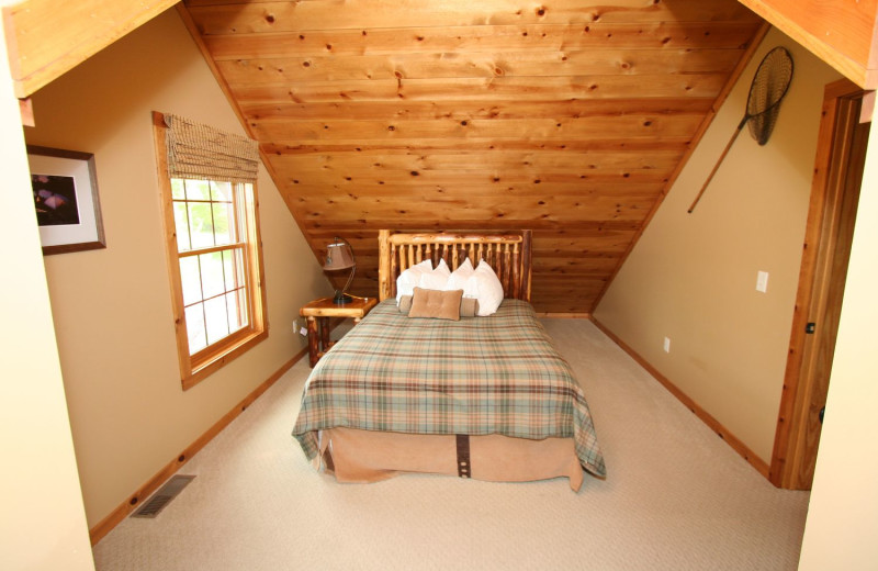 Guest bedroom at White Birch Resort.