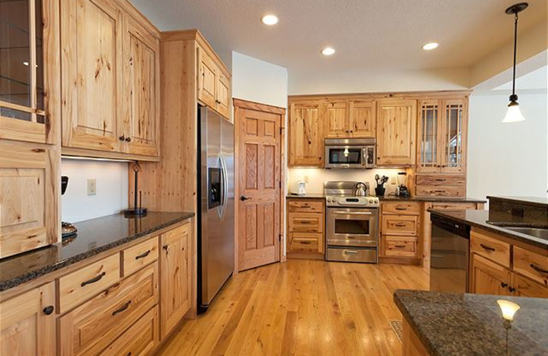 Rental kitchen at The Conger Collection.