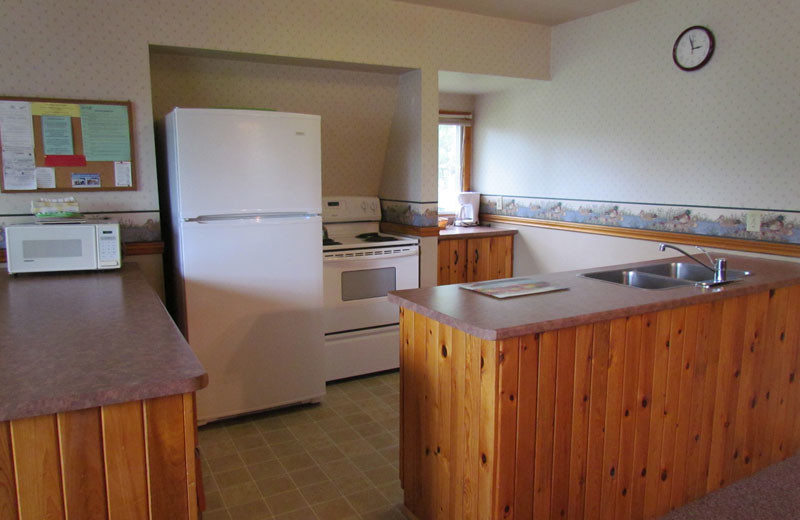 Guest kitchen at Pine Vista Resort.