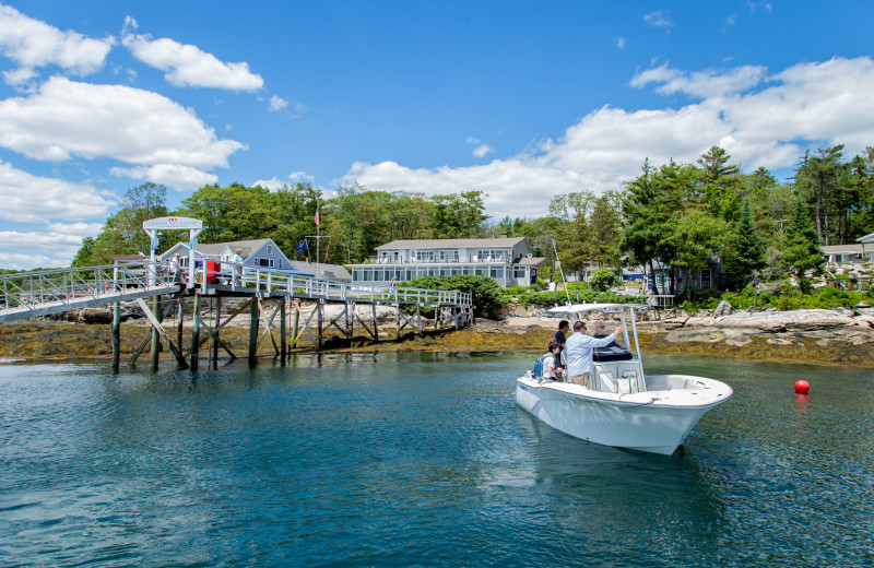 Boating at Linekin Bay Resort.