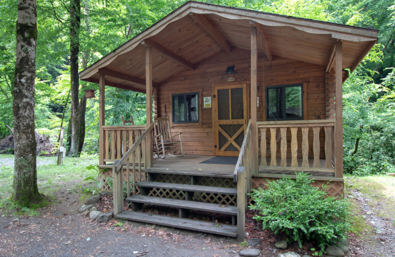 Cabin exterior at Yogi in the Smokies.