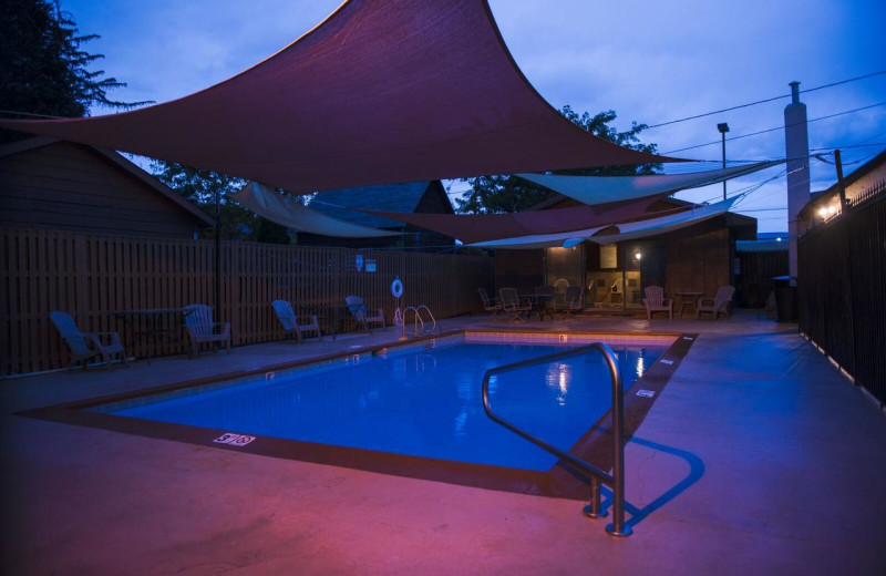 Outdoor pool at Swiss Alps Inn.