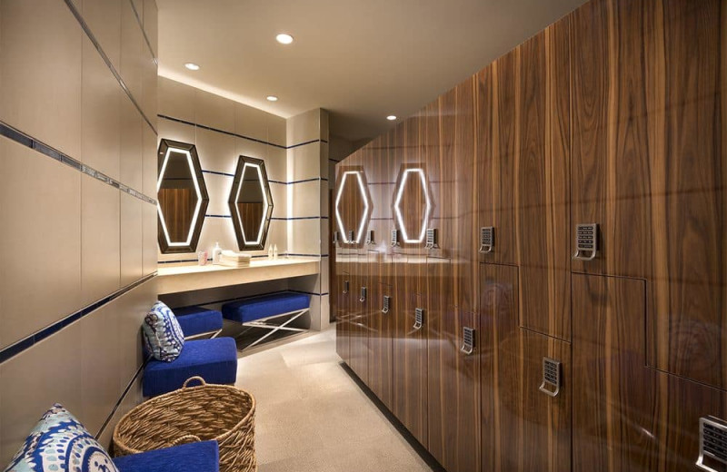 Spa locker room at Del Lago Resort & Casino.