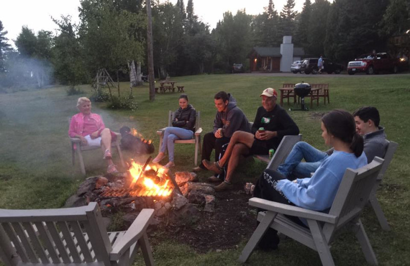 Bonfire at Thomsonite Beach Inn & Suites.